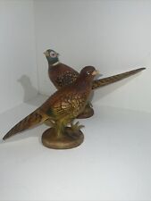 Pair Of Ring Necked Pheasants 1962 Napco, Birds Together For 60 Years  picture