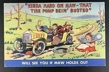 Vintage Antique Comic Postcard Bursheen Old Car Hillbilly Redneck UNUSED Unposte picture
