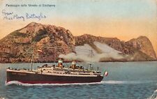 Vtg. c1927 Passage Through the Straits of Gibraltar Postcard p1048 picture