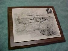 HSC-26 Combat Support US Navy helicopter squadron plaque heavy wood picture