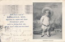MINNEAPOLIS MN – Mamma's Caddie Highly Embossed Postcard - 1909 picture