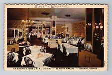 Chicago IL-Illinois, Harding's Colonial Room, Antique Vintage Souvenir Postcard picture