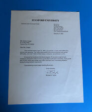 Richard E Taylor (Nobel Prize Physics 1990) Typed Letter Signed Stanford U 2002 picture