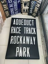 NY NYC SUBWAY ROLL SIGN AQUEDUCT HORSE RACE TRACK GAMBLING CASINO ROCKAWAY PARK picture