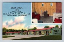 Sanford NC-North Carolina, Dutch Farm Motel, Advertising Vintage Postcard picture