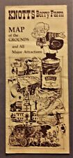 Knott's Berry Farm FOLDED MAP of the Grounds & All Major Attractions 1968 GD- picture