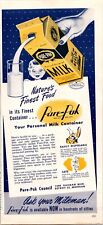 1949 Pure-Pak Milk Container Cartons of Detroit Michigan  Vintage Print Ad picture