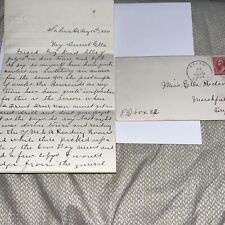 Antique 1894 Letter: Salem OR to Marshfield Oregon: Mentions Fruit Drying Prunes picture
