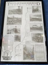 Antique Tallulah Falls Railway Railroad Train Locomotive Map of route picture