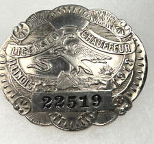 1918 ILLINOIS Chauffeur Badge #22519 picture