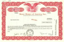 Motor Homes of America, Inc. - Specimen Stocks & Bonds picture