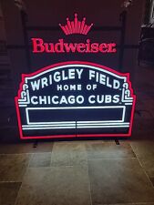 Budweiser beer chicago Cubs baseball Marquee Led light up Bar sign Wrigley Field picture