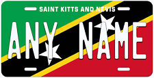Saint Kitts And Nevis Flag Any Name Personalized Novelty Car License Plate picture