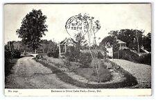 c1908 Postcard Entrance To Silver Lake Park Dover Delaware pd22 picture
