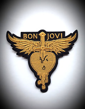 IRON OR SEW ON EMBROIDERED PATCH BON JOVI UK SELLER picture