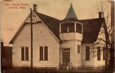 RPPC First Baptist Church Chanute Kansas c1915 Real Photo Postcard picture