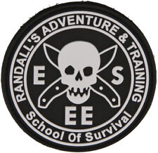 ESEE Knives Randall's Adventure & Training Black White Rubber Rat Patch RATPATCH picture