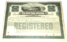 1914 NEW YORK CENTRAL RAILROAD NYC REGISTERED MORTGAGE BOND CERTIFICATE #M856 picture