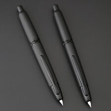 Majohn A1 Retractable Press Fountain Pen, Matte Black Metal Ink Pen & Converter picture