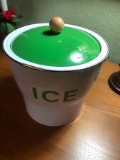 TARGET Summer 09 GREEN WHITE Ice Bucket NEW w/ Scoop LOOK picture