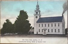 Jaffrey New Hampshire Historic Old Town Hall Antique Postcard 1908 picture
