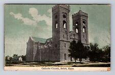 Beloit KS-Kansas, Catholic Church, Religion, Antique, Vintage c1912 Postcard picture