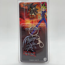 2002 Yu-Gi-Oh Red Eyes Black Dragon Collectible Trading Pin & Key Tag Keychain picture