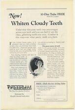 Pepsodent Whiten Cloudy Teeth 1925 Vintage Ad picture
