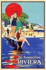 1930s Summer Time in the Riviera Vintage Style France Travel Poster - 20x30 picture