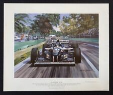 Damon Hill 1996 Australian GP F1 Williams SIGNED Fine Art Print Michael Turner picture