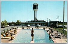 Niagara Falls Canada 1960s Postcard Oakes Drive Motel & Restaurant Pool  picture
