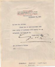George Lorimer-TLS from 1931 Signed (Editor Saturday Evening Post) picture