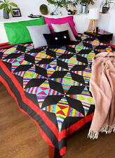 Graphic Patchwork Wind Mill FINISHED QUILT - VERY NICE QUILT picture