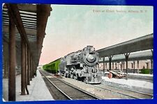 Train at Union Station, Albany, N. Y. Vintage Postcard Great Condition. New York picture
