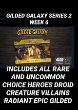 topps star wars card Trader GILDED GALAXY WEEK 6 All UC RARE And EPIC GILDED picture