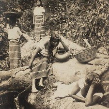 Indigenous Mexican Girls RPPC Postcard c1911 Isthmus Tehuantepec Native MX A1090 picture