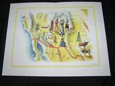 Original 1940 Pictorial Map of the American Southwest by Covarrubias picture