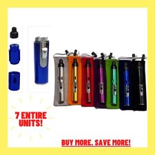 7x CLICK-N HIT| WINDPROOF TORCH LIGHTER WITH MATCHING POUCH- 7 COLORS-USA picture