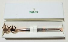Rolex Ballpoint Pen and Cufflinks Set of 2 Pink Gold Unused Novelty With Box New picture