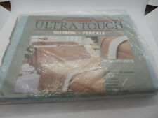 Tastemaker JP Stevens Ultra Touch FULL Flat Bed Sheet  BLUE No Iron Percale  picture