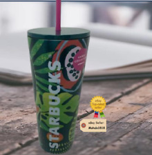 🌺 NEW Starbucks Hawaii Palm Leaf Tropical Stainless 24oz Tumbler BEST DEAL picture