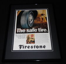 1968 Firestone Safe Tires 11x14 Framed ORIGINAL Vintage Advertisement picture