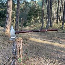 Custom Handmade Carbon Steel Blade Long Handed VIKING Axe | Hunting Axe Camping picture