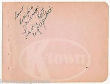 Larry Kent Theatre Stage Actor Vintage Autograph Signed Scrapbook Page picture