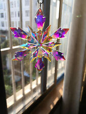 1PCS Clear AB 76*70mm Suncatcher Crystal Snowflake Wedding Ornament picture