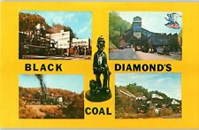 1950s Vintage Real Photo Postcard Black Diamond's Coal West Virginia Mountains picture