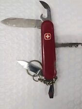 Vintage Wenger Delemont Red Swiss Army & Mini Multi Tool Folding Pocket Knife picture