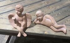 Pair Of Pottery Shelf Angels picture