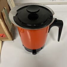 VINTAGE JCPENNEY 2-6 CUP AUTOMATIC HEAT & SERVE COFFEE MAKER 1970S BRIGHT POPPY picture