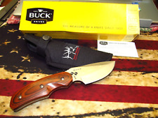 NOS 2008 Buck 480 RMEF Hunting Knife w/Sheath & Box - Elk Hoof Cutout picture
